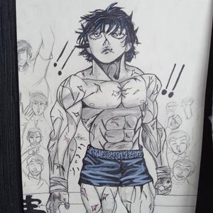 白黒のマンガの描画