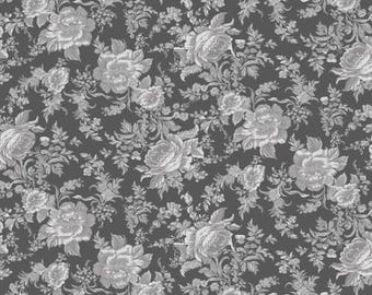 Fleur de Fleur 108" Wide from Blank Quilting Gray Floral (3609-95) Sold by the Yard
