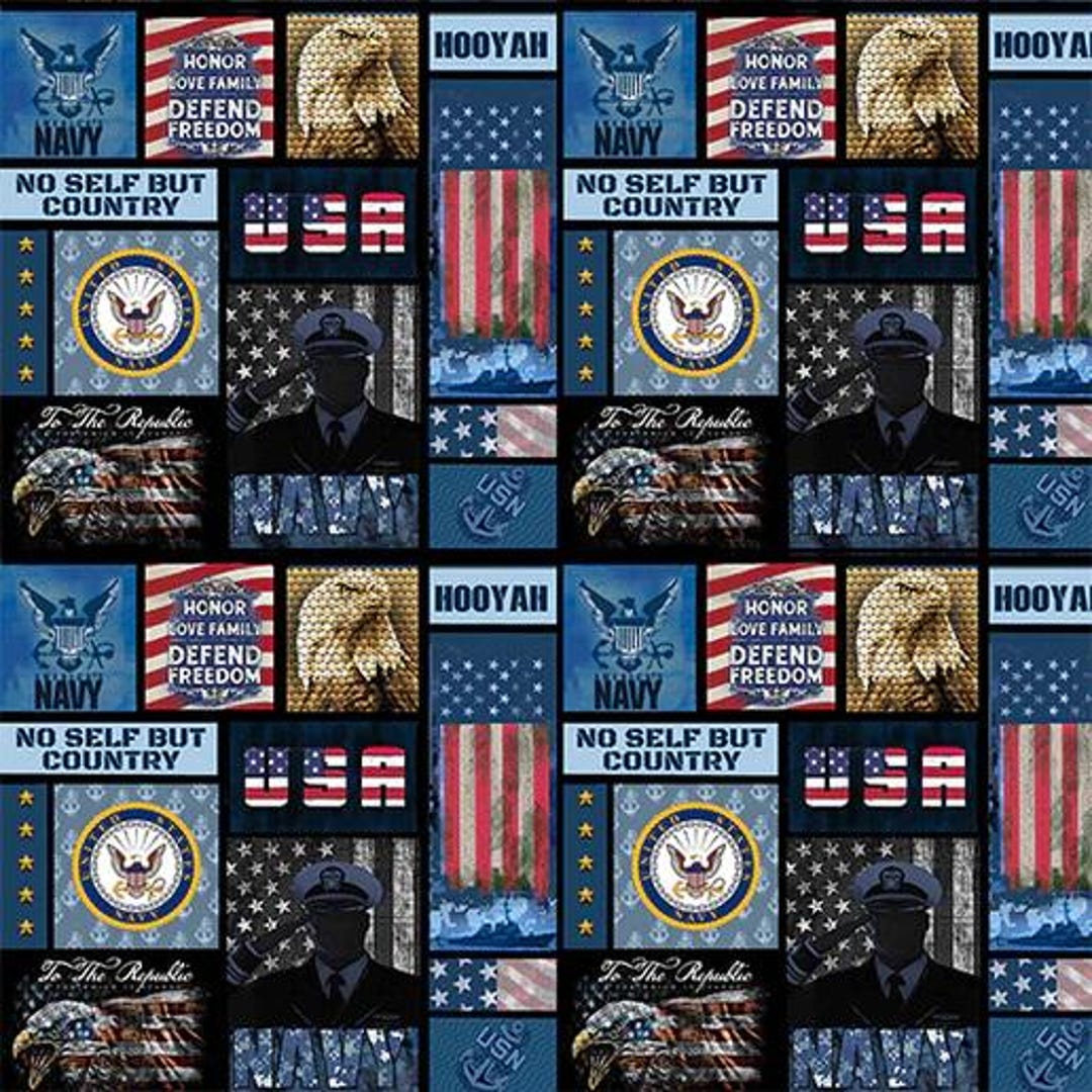 U S Navy Cotton Fabric (pattern 1339-N) From Sykel