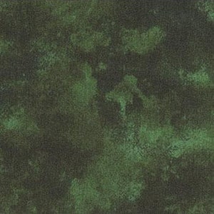 May include: Green fabric with a mottled, marbled pattern. The fabric has a subtle texture.