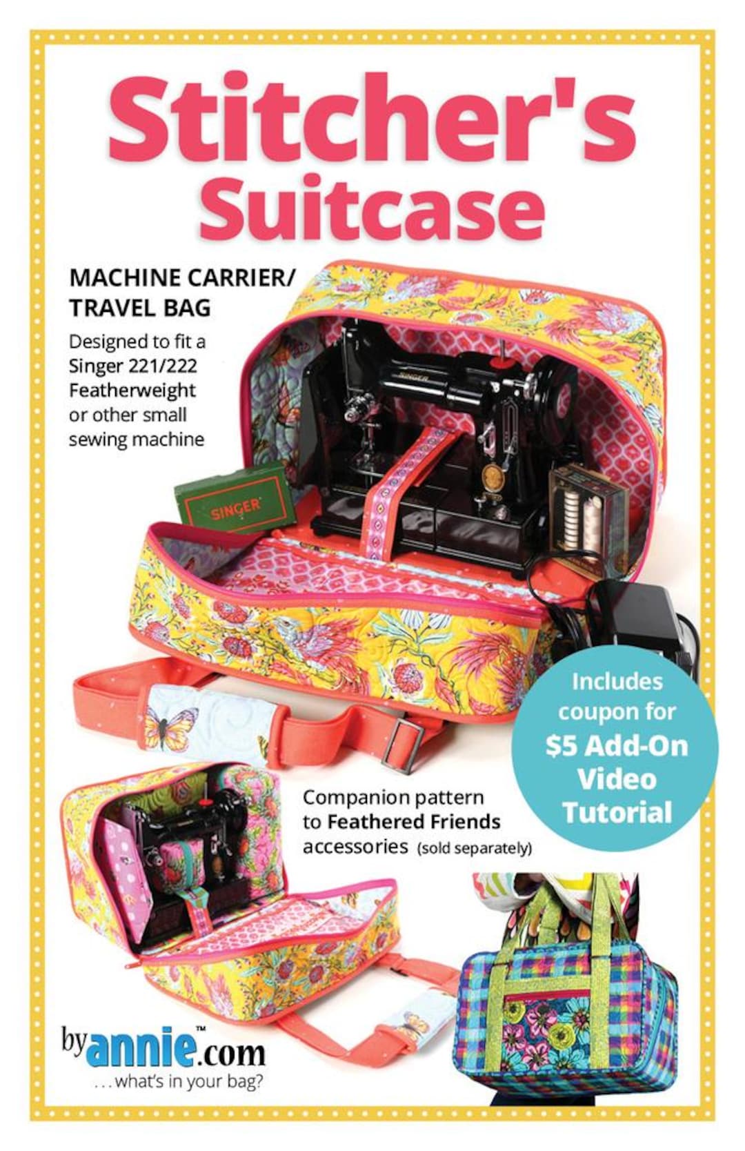 Suitcase Inside Pattern Stitcher's Suitcase PATTERN From Patterns by Annie - Etsy