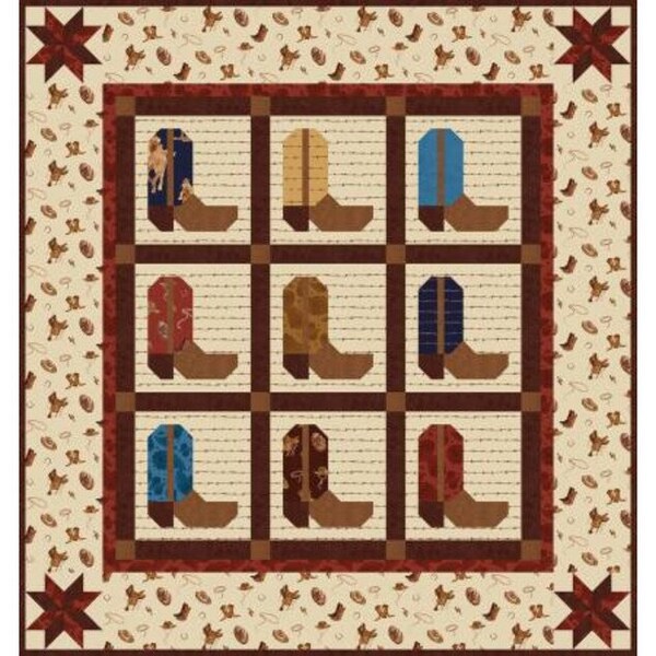 Boot Quilt Pattern Etsy