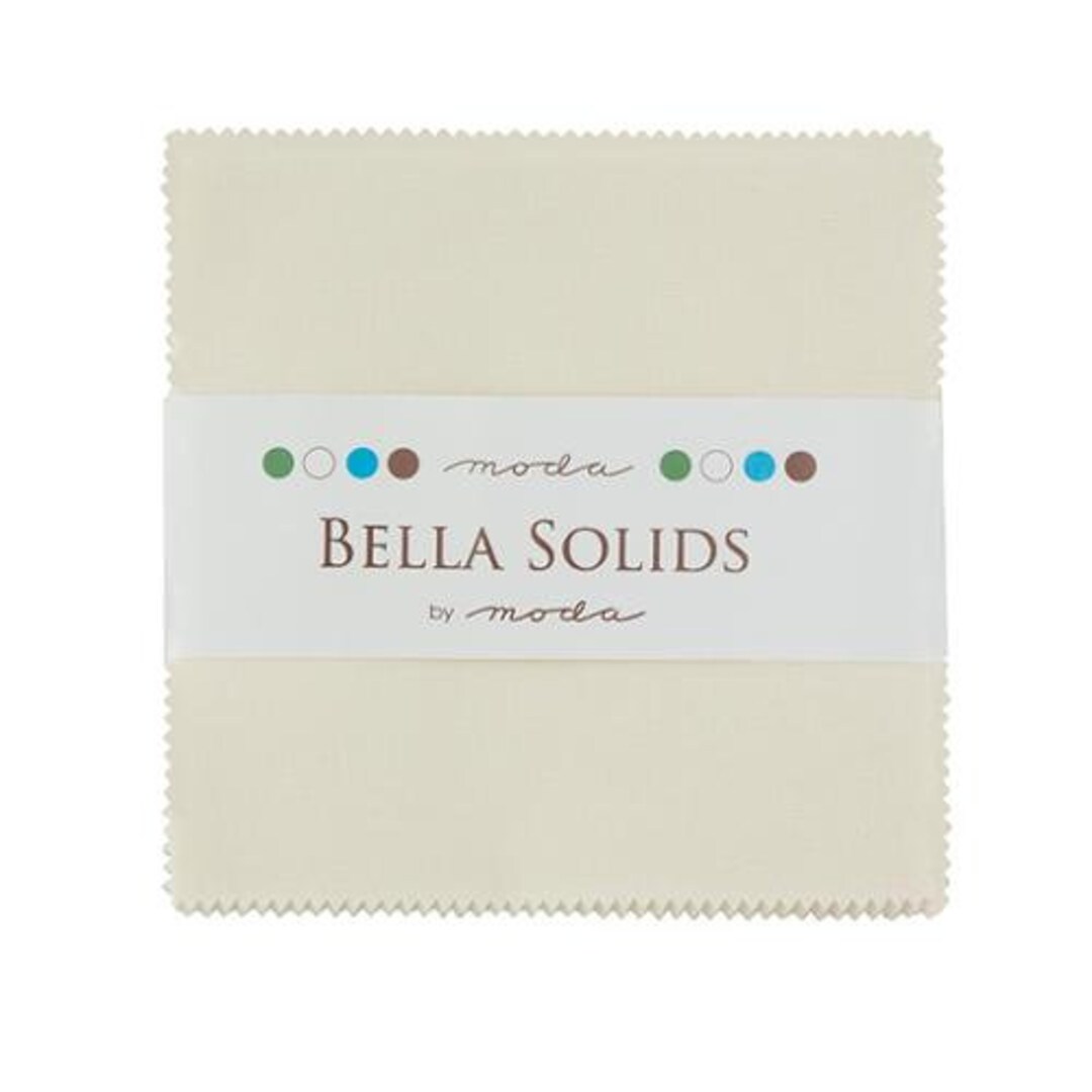 Bella Solids Ivory by Moda Charm Pack 5