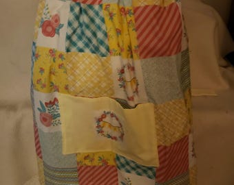 Spring Patchwork themed half apron