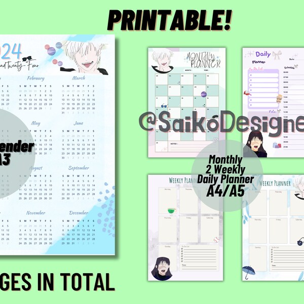Printable Jjk Planner Etsy