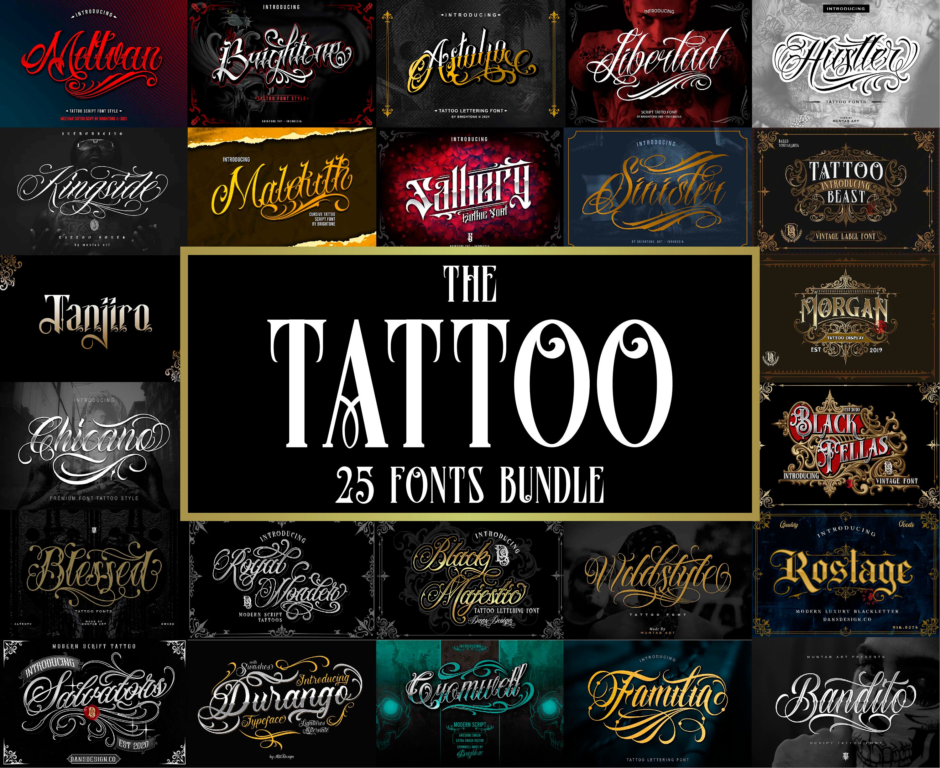 60 Best Tattoo Fonts  Lettering 2023  Design Shack
