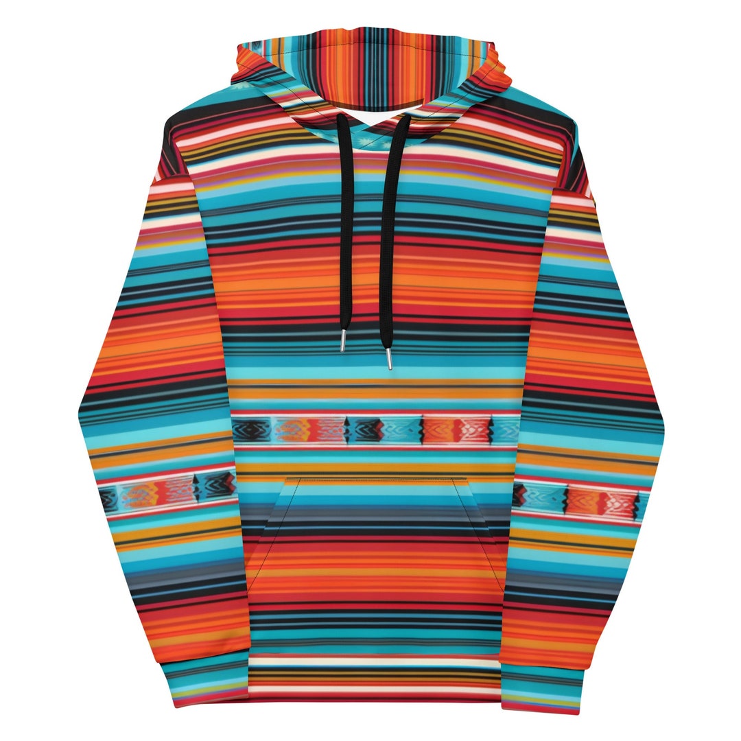 Mexican Blanket Hoodie. Authentic Style Pattern on Super Soft Etsy