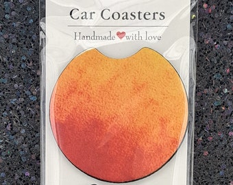 Orange and Green Car Coaster Set