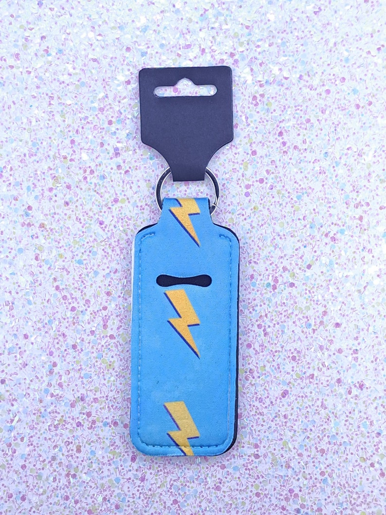 Lip Balm Keychain Holder lightning Bolt MISPRINT Etsy