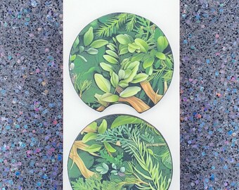 Green Plants Coaster Set