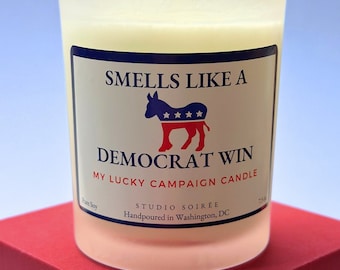 Election Candle | Democrat Candle | Election Candle | Campaign Gift | Political Gifts | Democrat Gifts | Lucky Campaign Candle