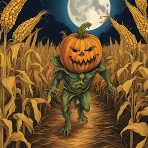 Pumpkin Goblin Printable Wall Art Bundle of 10 for Halloween - Etsy