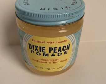 NOS Dixie Peach Pomade Concentrated Conditioner & Hair Dress 12 1/2 oz Jar