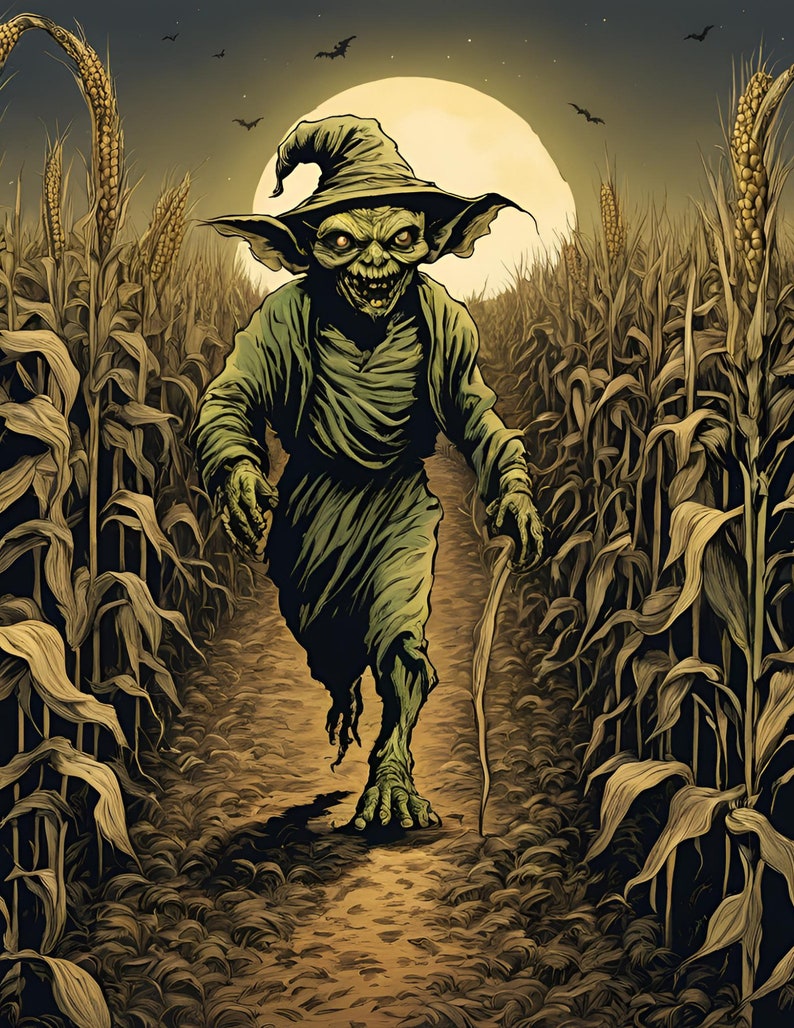 Pumpkin Goblin Printable Wall Art Bundle of 10 for Halloween - Etsy