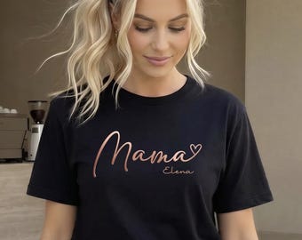 Felpa/Maglietta/T-shirt personalizzata MAMA, regalo per annunciare la gravidanza, Festa della mamma, la migliore mamma, minimalista, compleanno