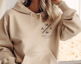 Personalisierter MAMA Hoodie / Sweatshirt / Tshirt, werdende Mutter Geschenk Ankündigung, Muttertag, beste Mama, minimalistisch, Geburtstag