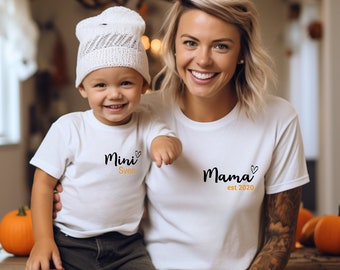 Mini abito coordinato per mamma Boho, top coordinati per neonati, arcobaleno, madre e figlio, set regalo per neomamme, festa della mamma, famiglia di nascita