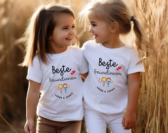 T-shirt pour enfants Best Friends, chemise cadeau pour ami d’école, cadeau d’ami de maternelle, cadeau d’anniversaire meilleur ami pour tout-petit