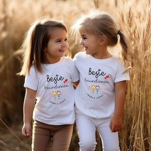 Beste Freundinnen Kinder T-shirt, Schulfreundin Geschenk Shirt, Kindergarten Freundin Geschenk, Geburtstaggeschenk beste Freundin Kleinkind zdjęcie 1