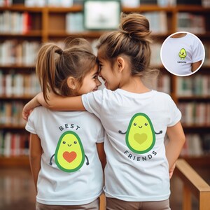 T-shirt pour enfants des meilleurs amis, chemise cadeau pour un ami d'école, cadeau pour un ami de la maternelle, cadeau d'anniversaire, impression en arrière des meilleurs amis