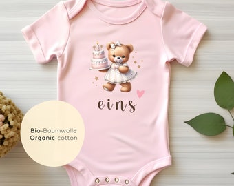 1 body per ragazza di compleanno, 1 body per compleanno, camicia di compleanno 1,2,3, maglione per bambini in età, camicia personalizzata compleanno per bambini