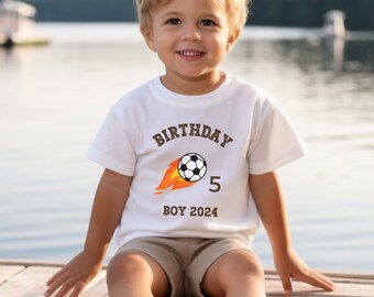 GEPERSONALISEERDE verjaardag shirt jongen voetbal, feestvarken, 1,2,3, 4,5,6,7,8 verjaardag T-shirt jongen, hoodie kind voetbal