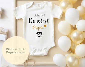 Annuncio personalizzato per papà, bambino, body per bambino, diventerai papà, annuncio di nascita del bambino, annuncio di gravidanza, regalo di famiglia