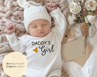 Personalisierter Daddys Girl Babybody , Neugeborenes Mädchen Babybody , minimalistischer Body Papa, Geschenk zur Geburt , Schwangerschaft