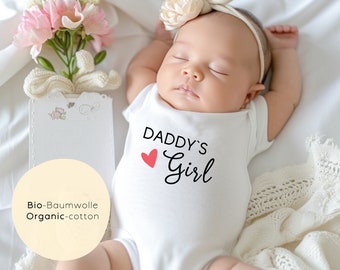 Babybody Daddys Girl, Neugeborenes Mädchen Babybody Geschenk, minimalistischer Body Baby Mädchen, Geschenk zur Geburt Strampler, Papa Baby