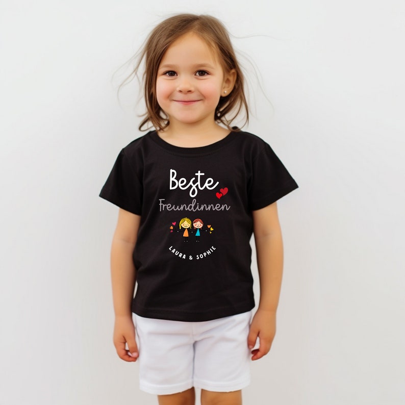 Beste Freundinnen Kinder T-shirt, Schulfreundin Geschenk Shirt, Kindergarten Freundin Geschenk, Geburtstaggeschenk beste Freundin Kleinkind zdjęcie 4