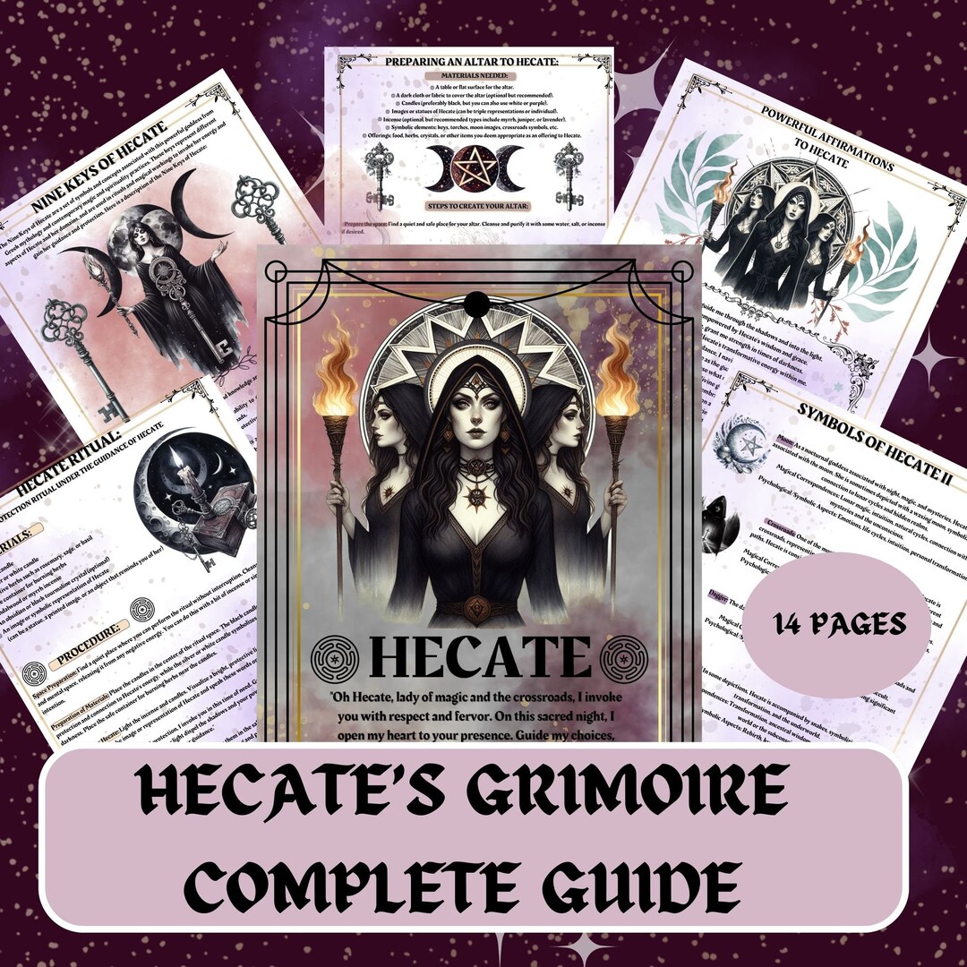 Hecate Goddess Digital Printable Grimoire, Magic Correspondences, My ...
