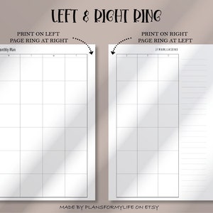 2 Page Blank Monthly Calendar Printable, Minimalist Calendar Template ...