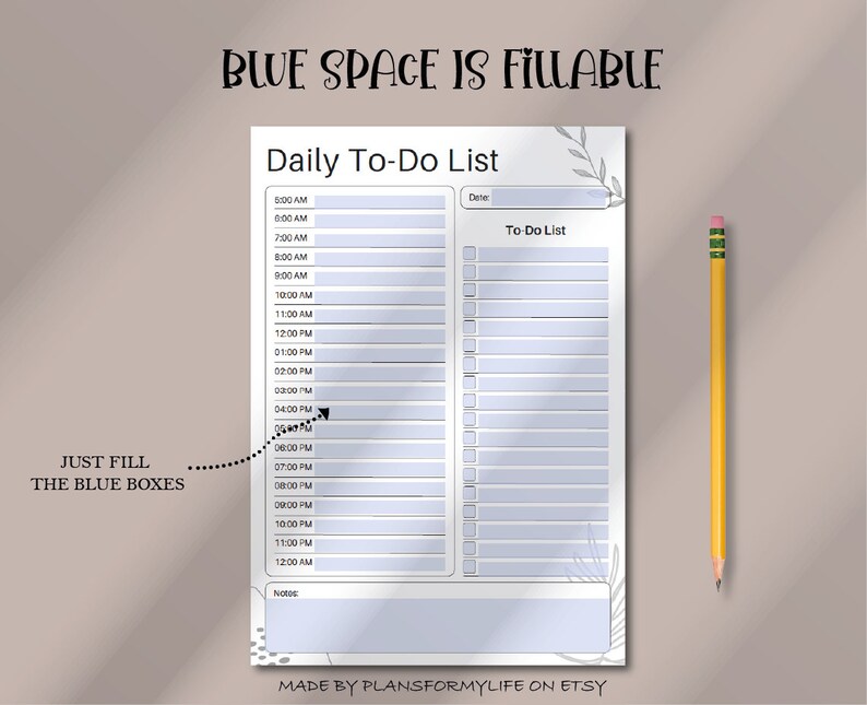 Daily to Do List Printable, Daily Task List Template PDF, Daily ...