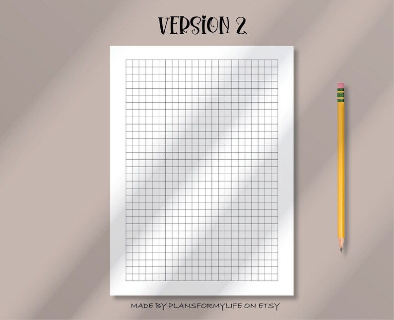 Squared Ruled Grid Paper Printable, Squared Paper, Planner Inserts, Notes Page ...