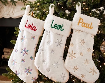 2026 Personalized Christmas Stockings • Family Stockings • Holiday Home Decor