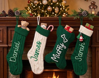 2026 Personalized Christmas Stockings • Family Stockings • Holiday Home Decor