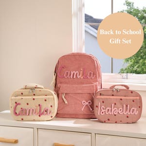 Sac à dos et sac à lunch personnalisés • Cadeau pour la rentrée scolaire • Sac à lunch pour l'école • Rentrée scolaire • Cadeau pour enfant