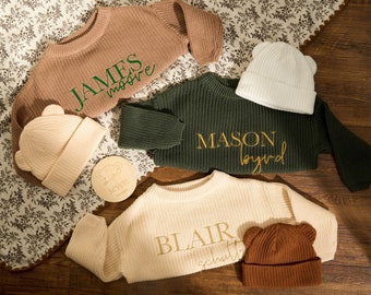 Customized Baby Sweater: Embroidered Baby Gift, Baby Shower Gift