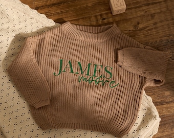 Customized Baby Sweater: Embroidered Baby Gift, Baby Shower Gift