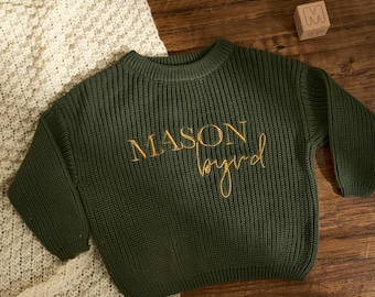 Custom Baby Sweater • Baby Christmas Gift • Baby Shower Gift • Embroidered Sweater