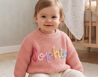 Personalized Swetaer • 0-5 Years Old Sweater • Baby Shower Gift • Handmade Name Sweater