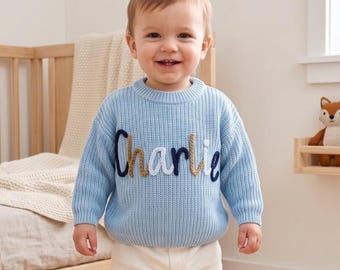 Personalized Swetaer • 0-5 Years Old Sweater • Baby Shower Gift • Handmade Name Sweater