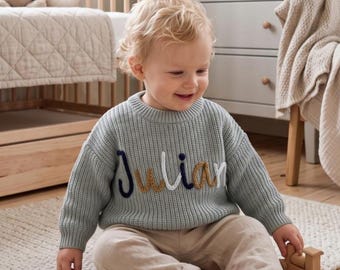 Personalized Swetaer • 0-5 Years Old Sweater • Baby Shower Gift • Handmade Name Sweater