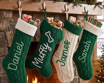 2026 Personalized Christmas Stockings • Family Stockings • Holiday Home Decor