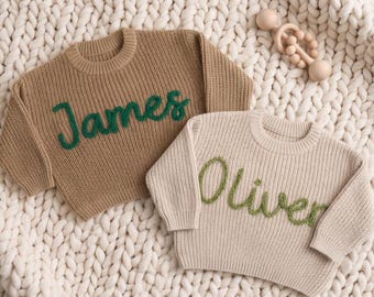 Personalized Swetaer • 0-5 Years Old Sweater • Baby Shower Gift • Handmade Name Sweater