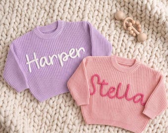 Personalized Swetaer • 0-5 Years Old Sweater • Baby Shower Gift • Handmade Name Sweater