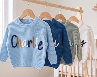 Personalized Swetaer • 0-5 Years Old Sweater • Baby Shower Gift • Handmade Name Sweater