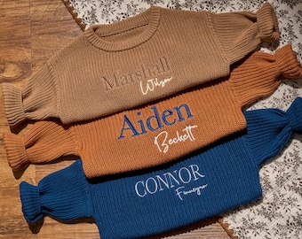 Customized Baby Sweater: Embroidered Baby Gift, Baby Shower Gift