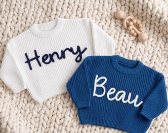 Personalized Swetaer • 0-5 Years Old Sweater • Baby Shower Gift • Handmade Name Sweater