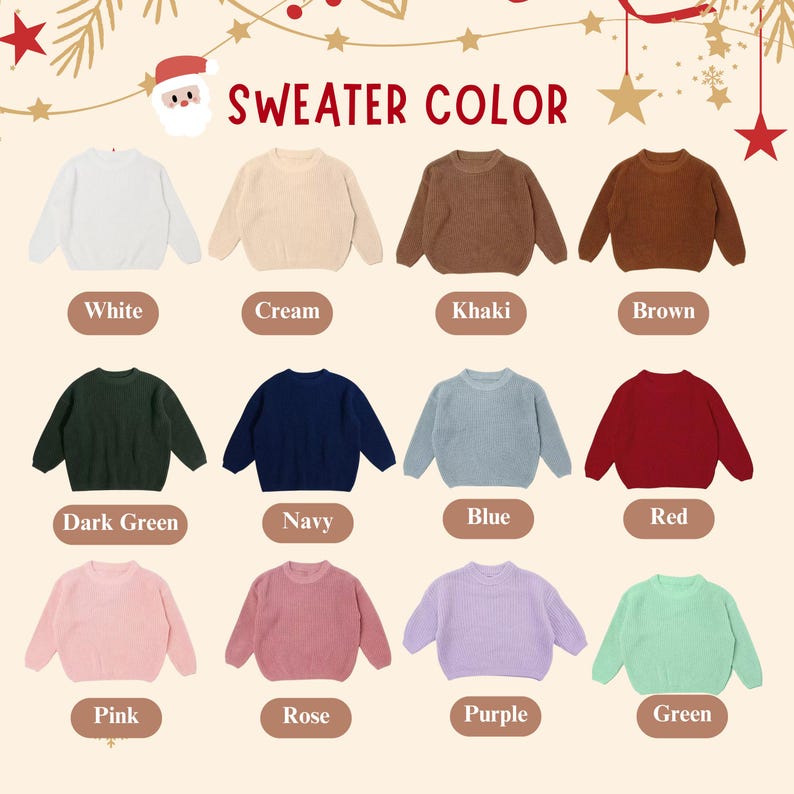 Custom Baby Sweater • Baby Christmas Gift • Baby Shower Gift • Embroidered Sweater image 4